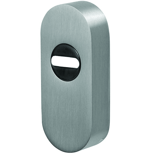 Zylinderrosette ZRE 7KA - Zylinderrosette außen Edelstahl oval mit Kernziehschutz Abmessungen ca. 38 x 70 mm ca. 15 mm stark